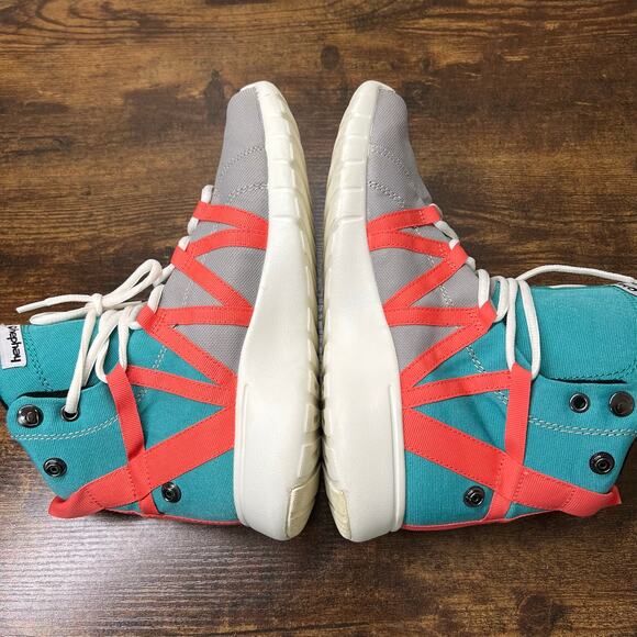 Heyday Sneakers 7 Women Bodybuilding Hip Hop High Top Blue Gray Coral Athletic - Picture 8 of 10